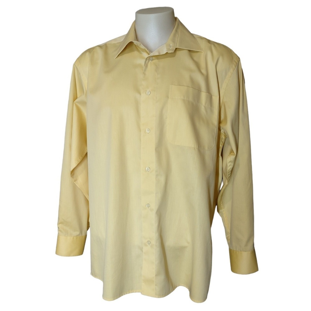 Dress Shirt Klauss Boehler Kollektion L / 17 R Yellow Norm Core Classic Business